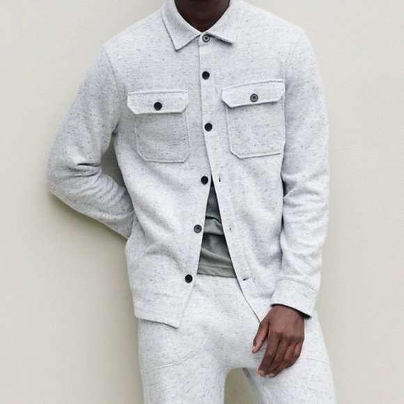 Banana Republic Brushed Waffle Knit Shirt Jacket - Picture 1 of 8